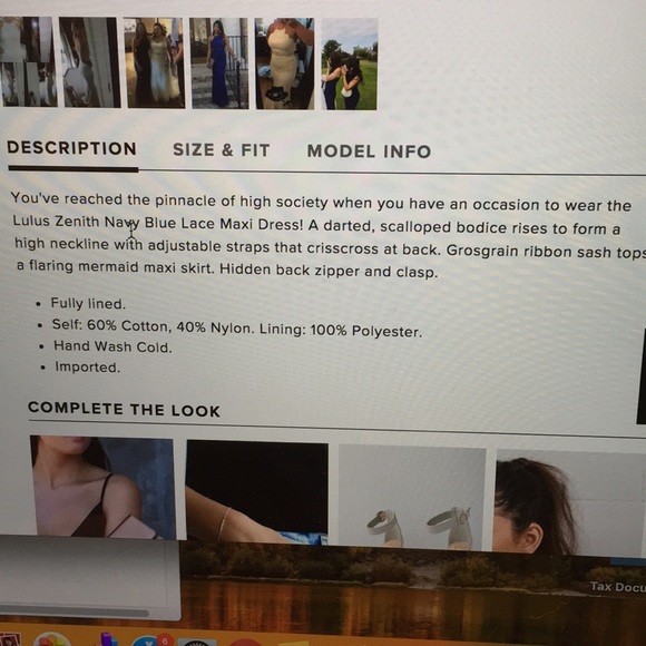 NWT Lulus Zenith Navy Blue Lace Dress - Picture 5 of 8